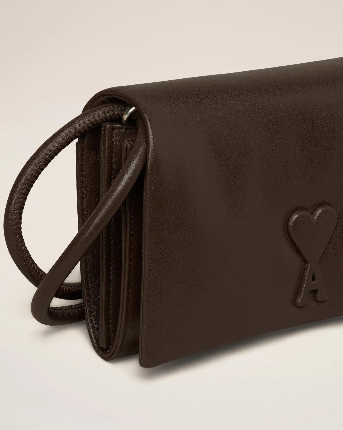 Brown Leather Voulez-Vous Wallet Strap