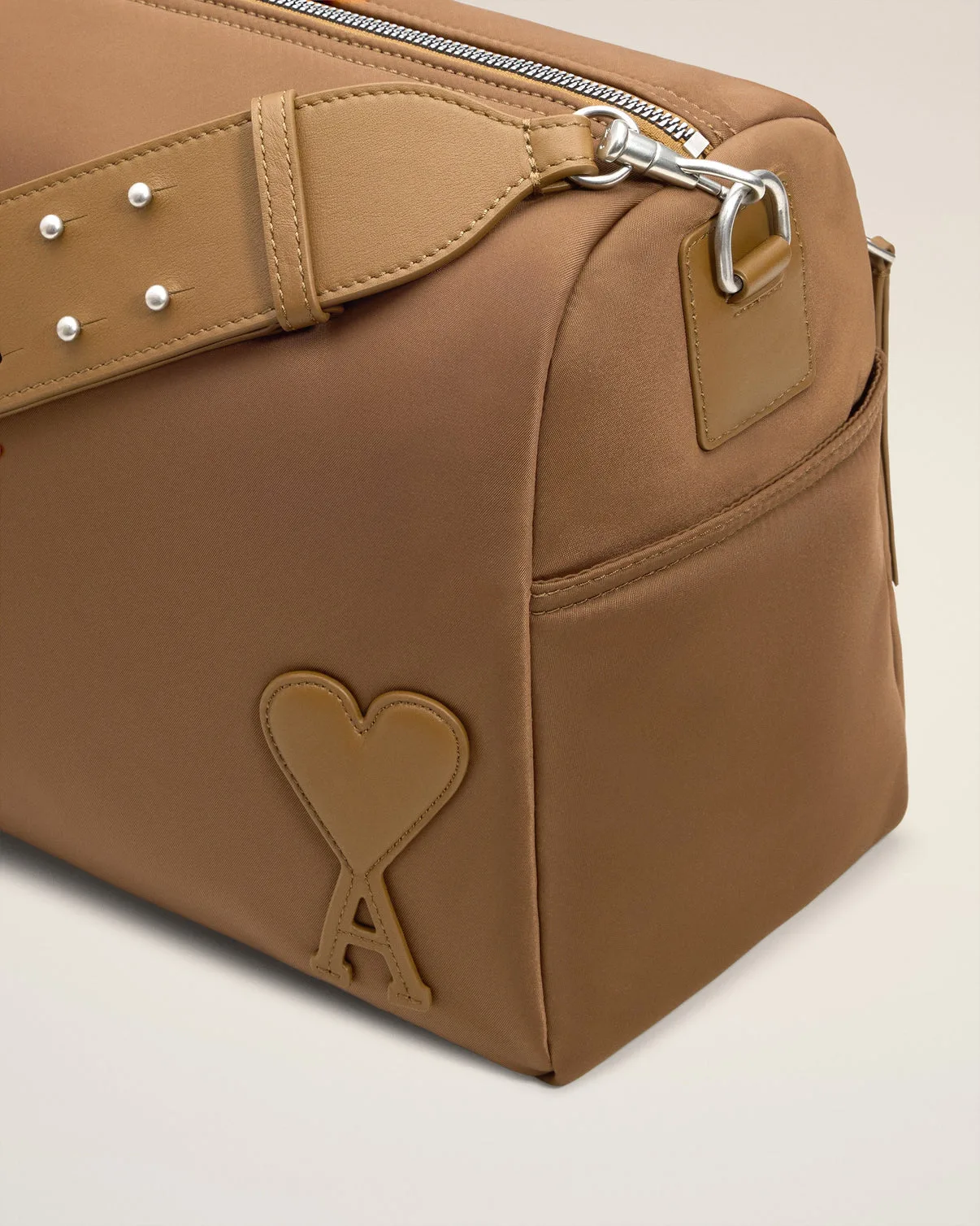 Brown Nylon Canvas Marcel Large Bag