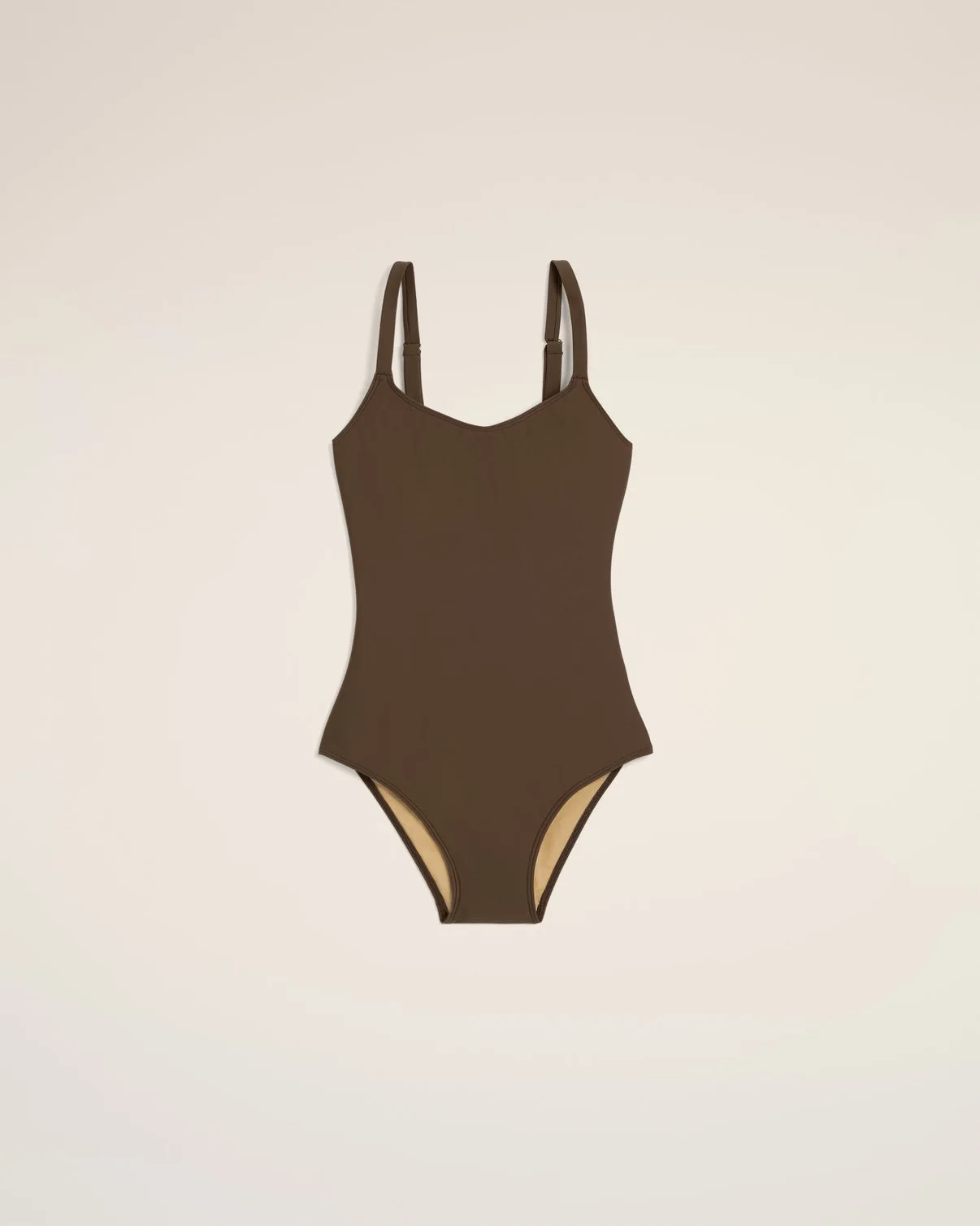 Brown One Piece Swimwear
