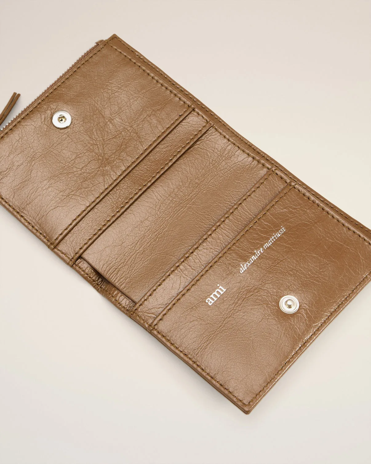Brown Smooth Leather Voulez Vous Folded Wallet