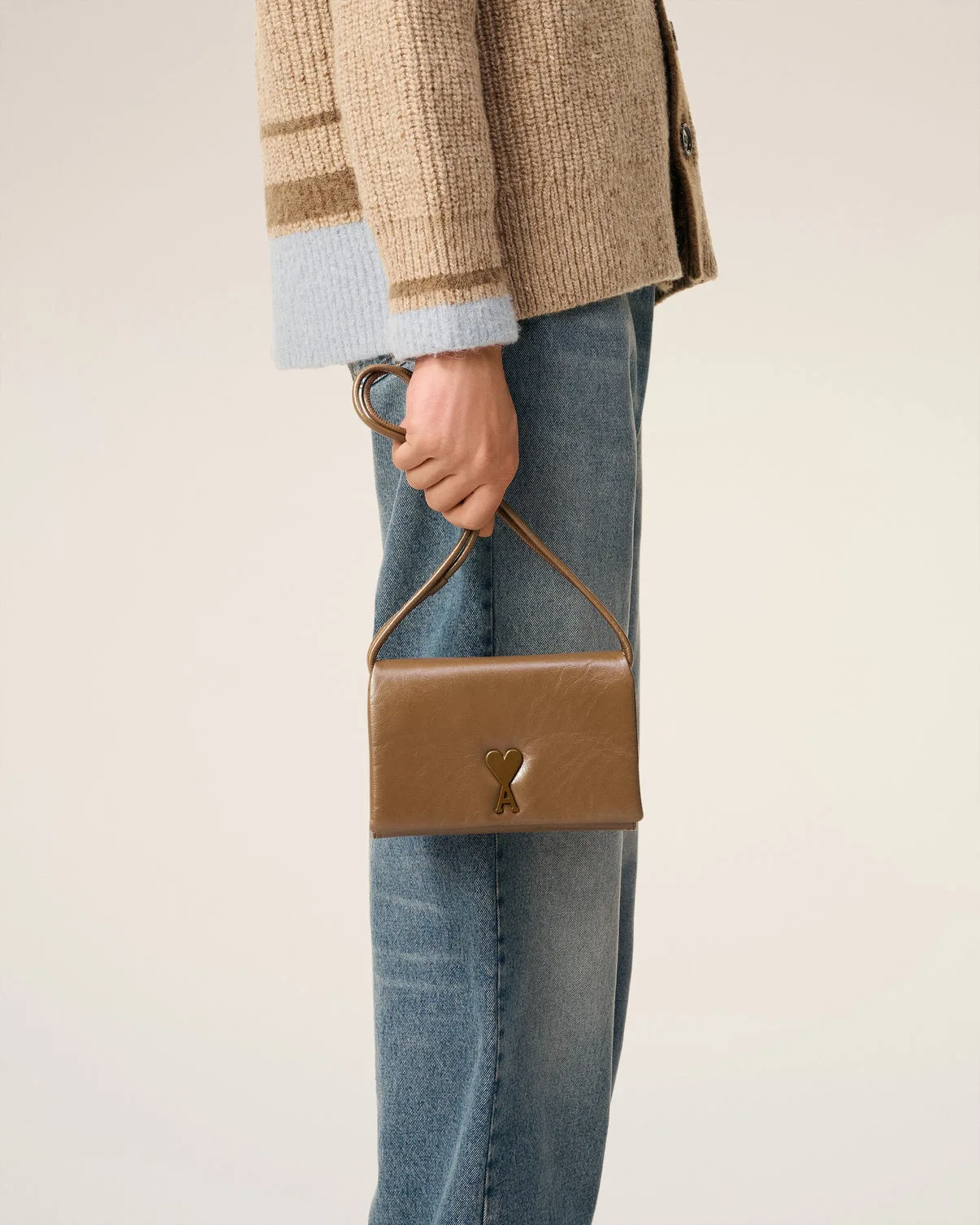 Brown Smooth Leather Voulez Vous Wallet Strap