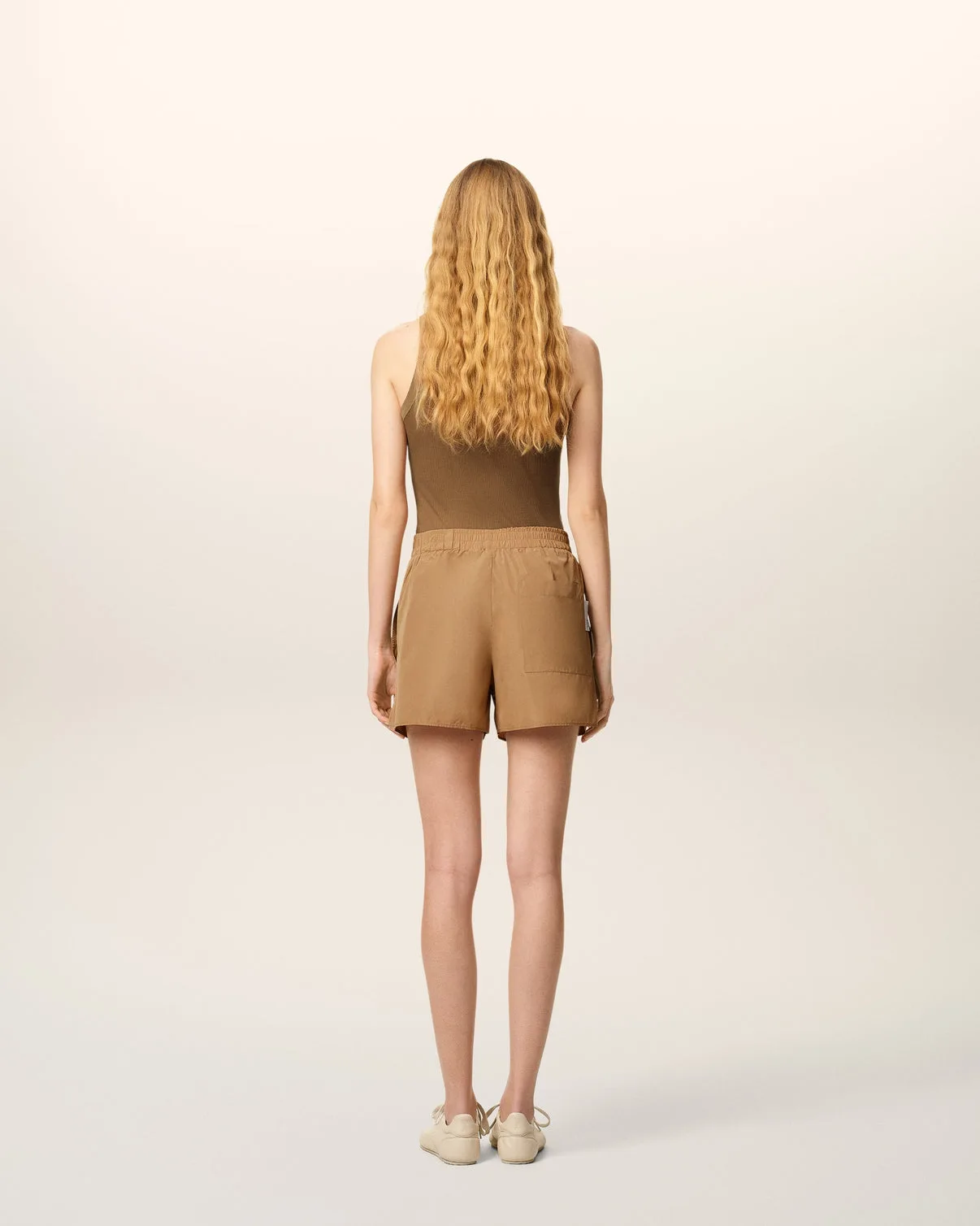 Brown Taffetas Short