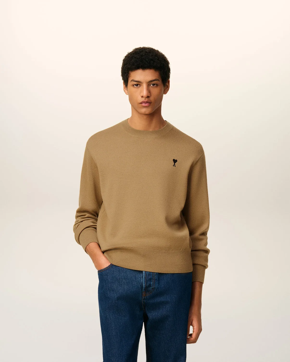 Brown Wool Crewneck Sweater
