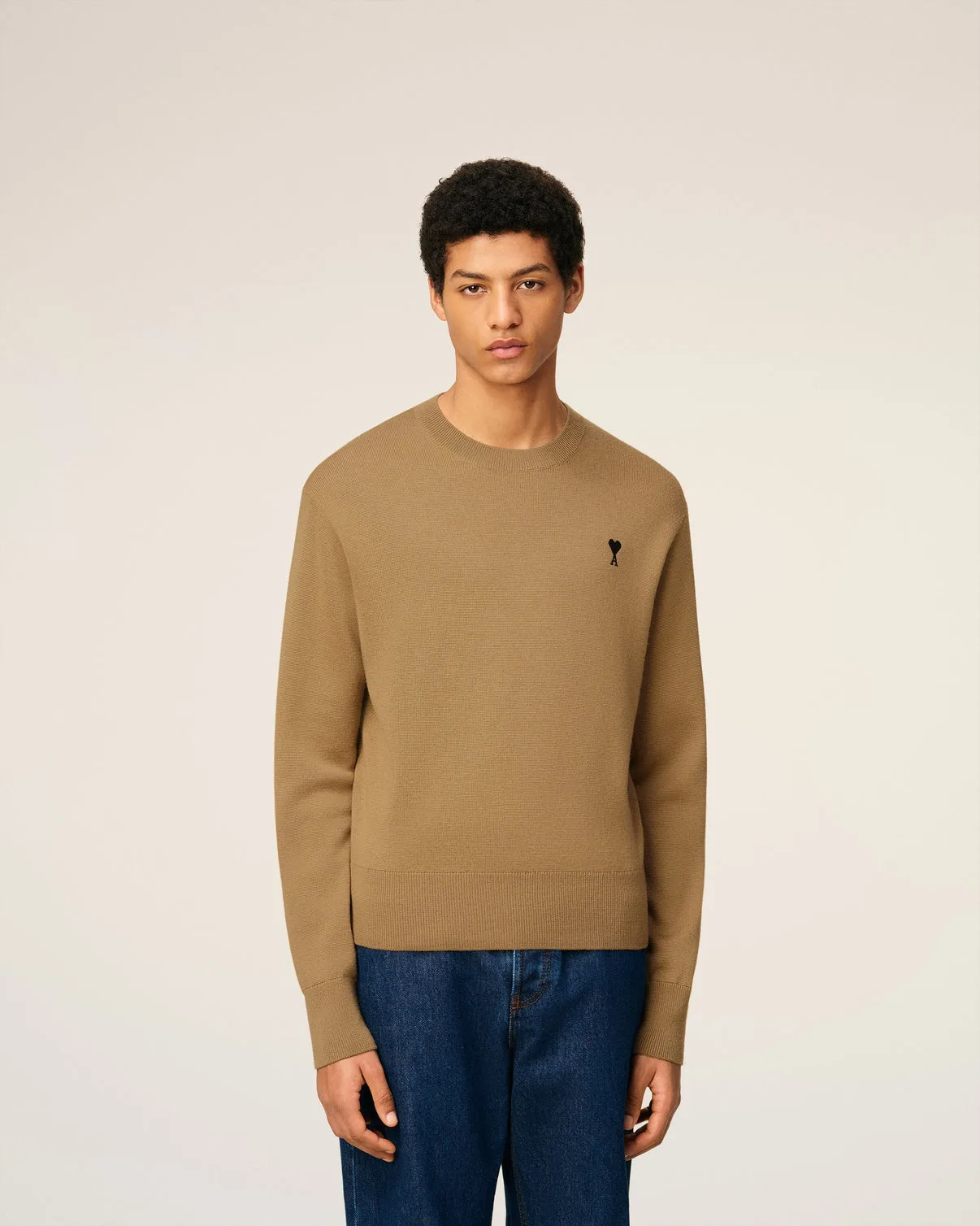 Brown Wool Crewneck Sweater