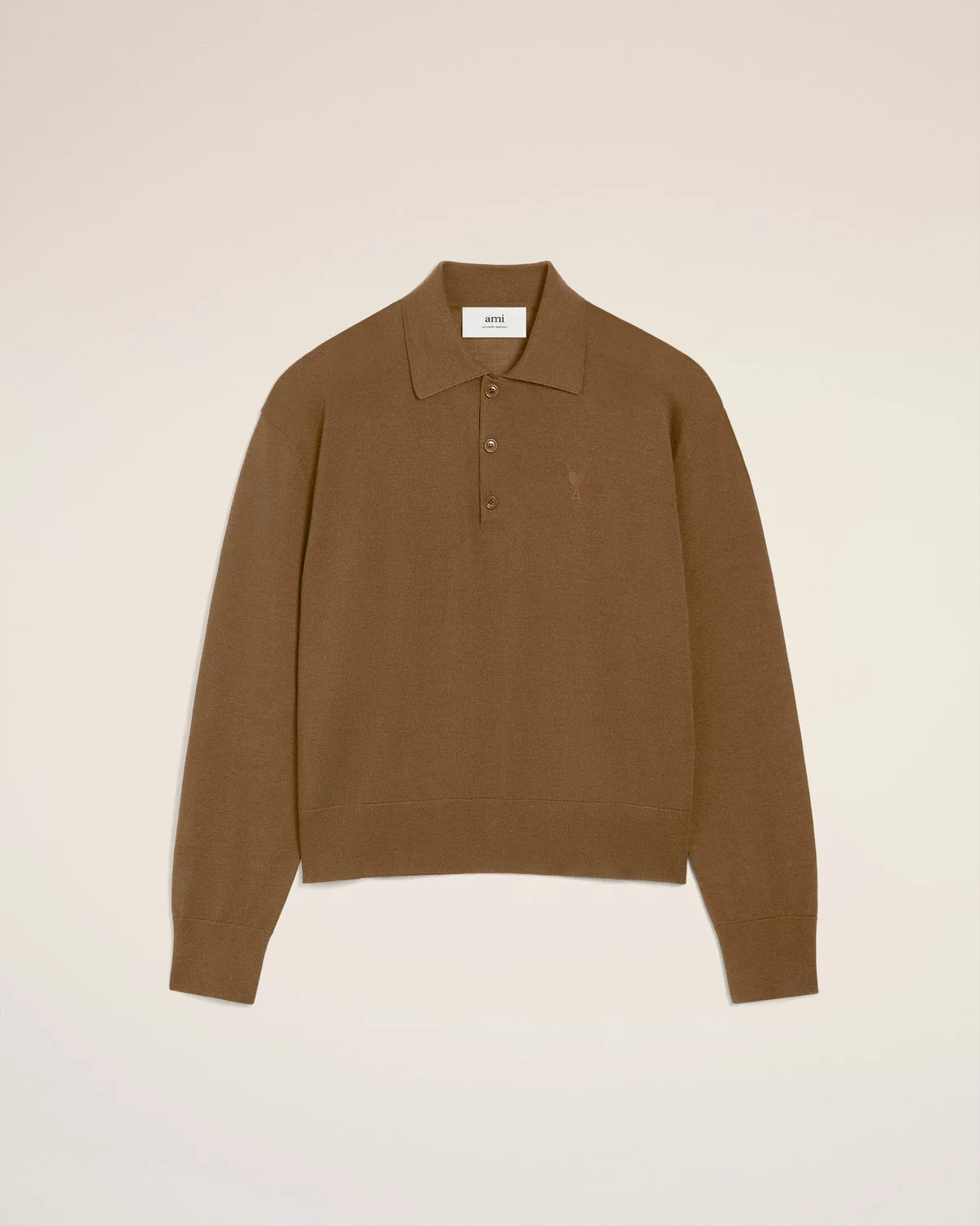 Brown Wool Polo