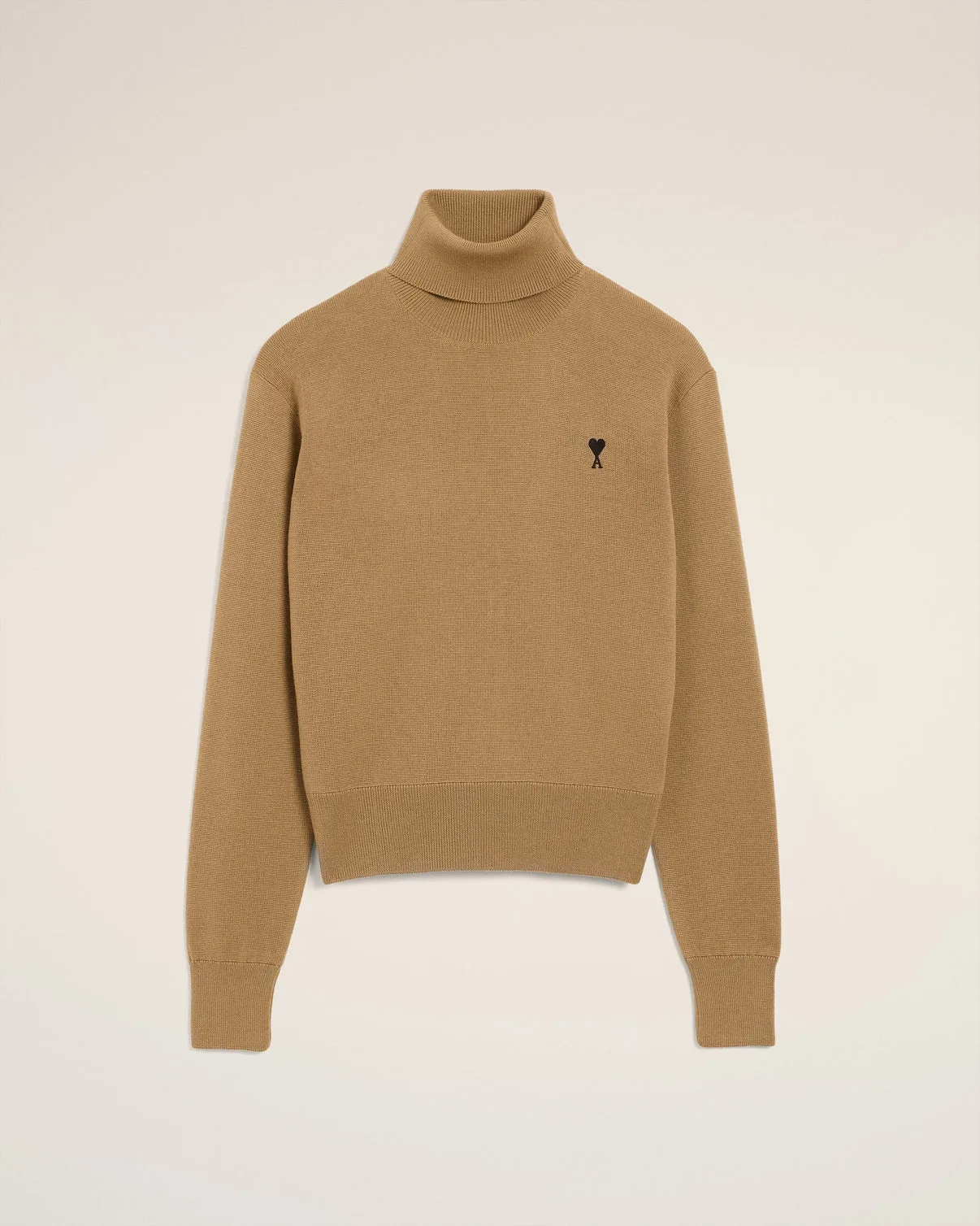 Brown Wool Turtle Neck Sweater