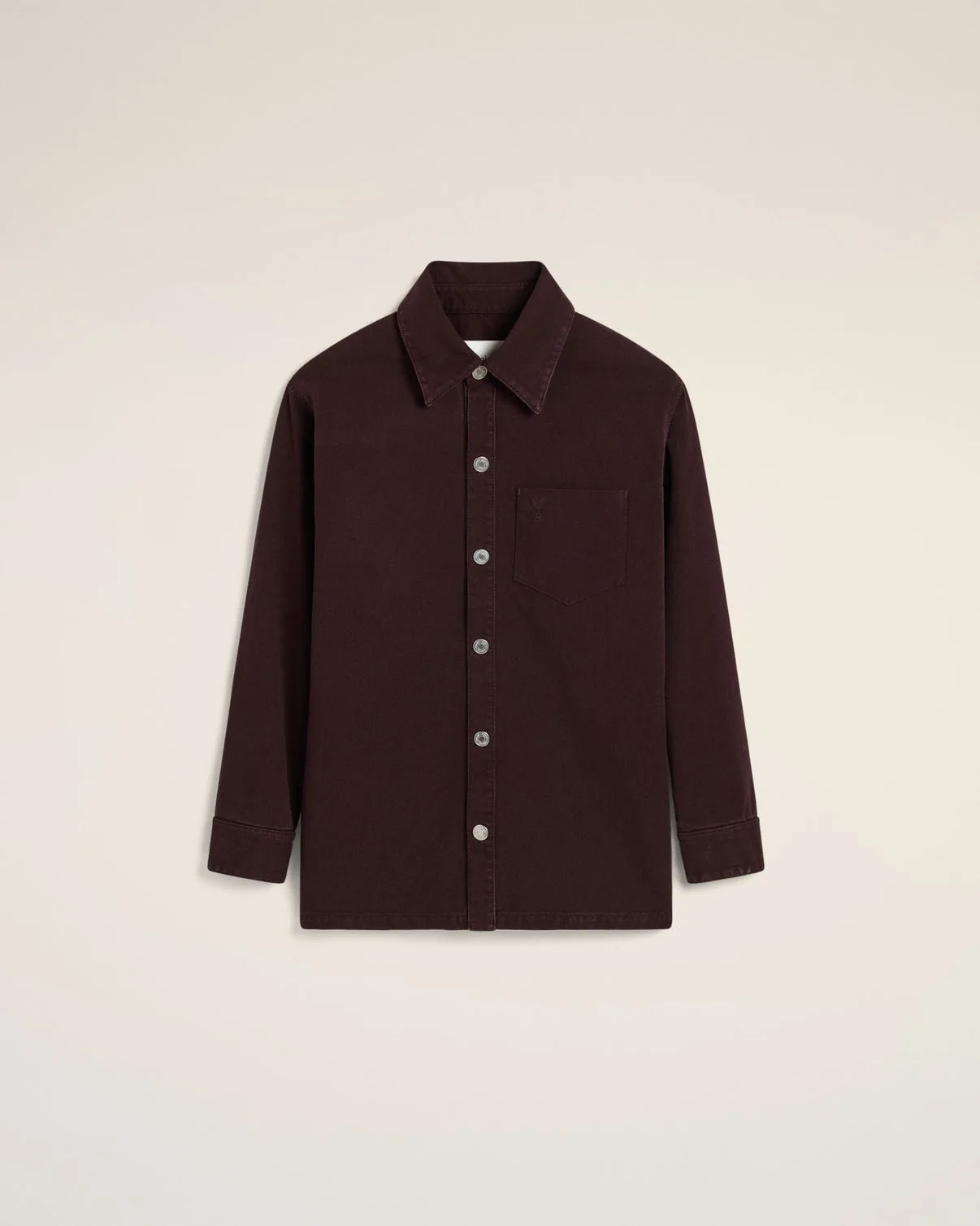 Burgundy Cotton Overshirt