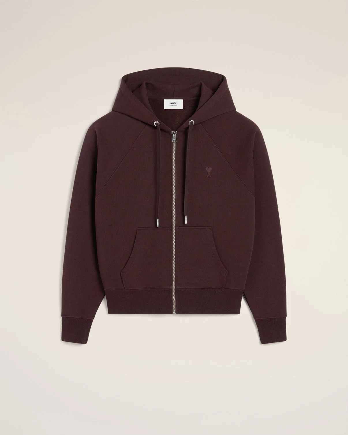Burgundy Cotton Tonal Hoodie