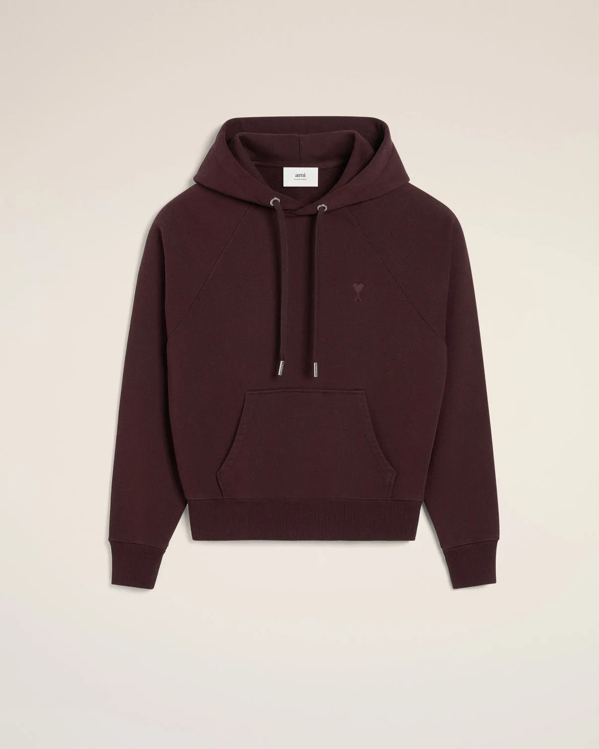 Burgundy Cotton Tonal Hoodie