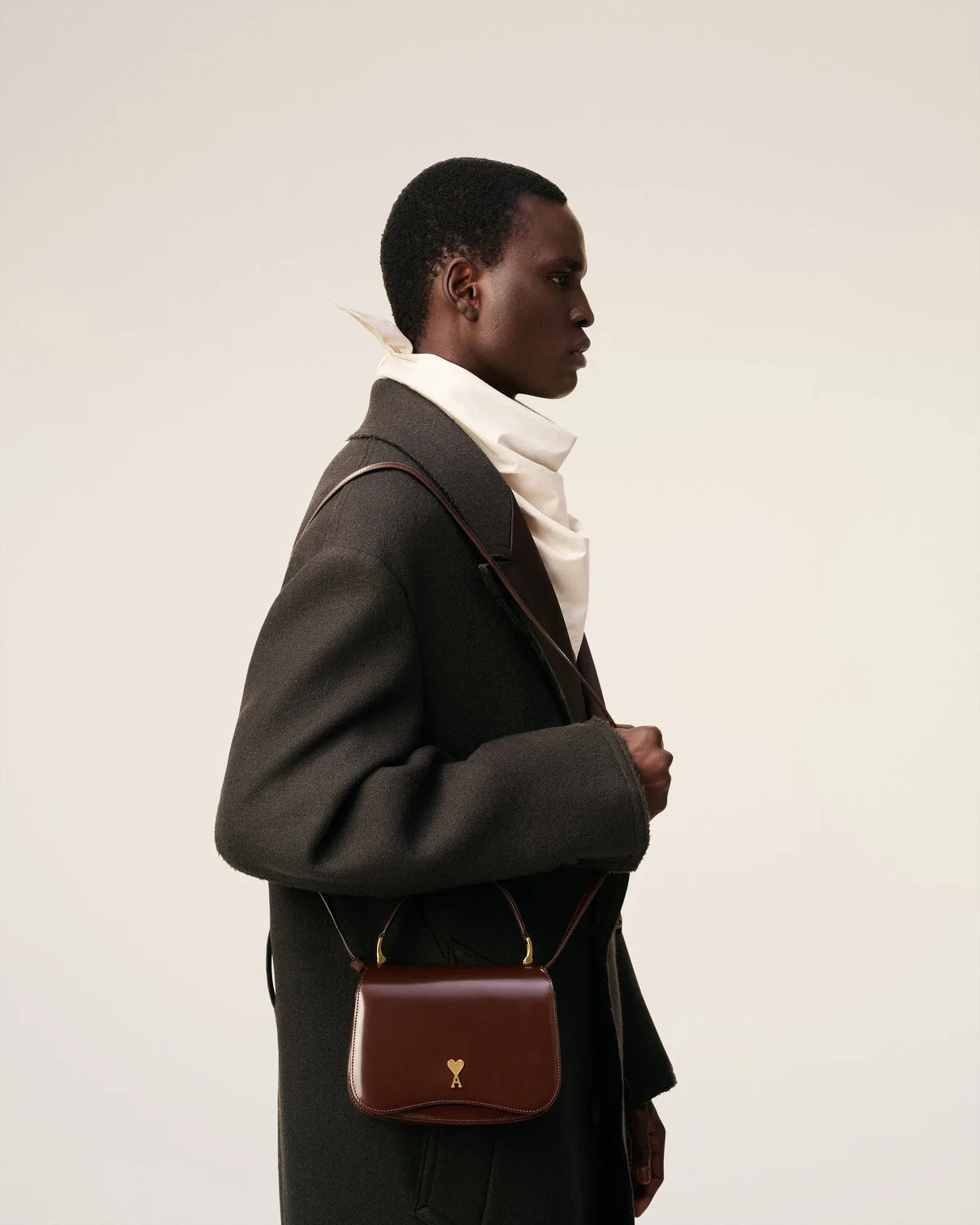 Burgundy Glazed Leather Handle Paris Paris Bag