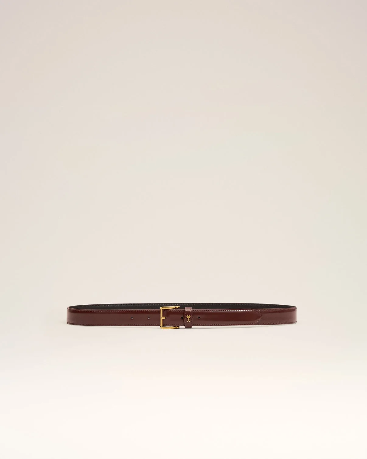 Burgundy Glazed Leather Paris Paris 25 Mm Belt