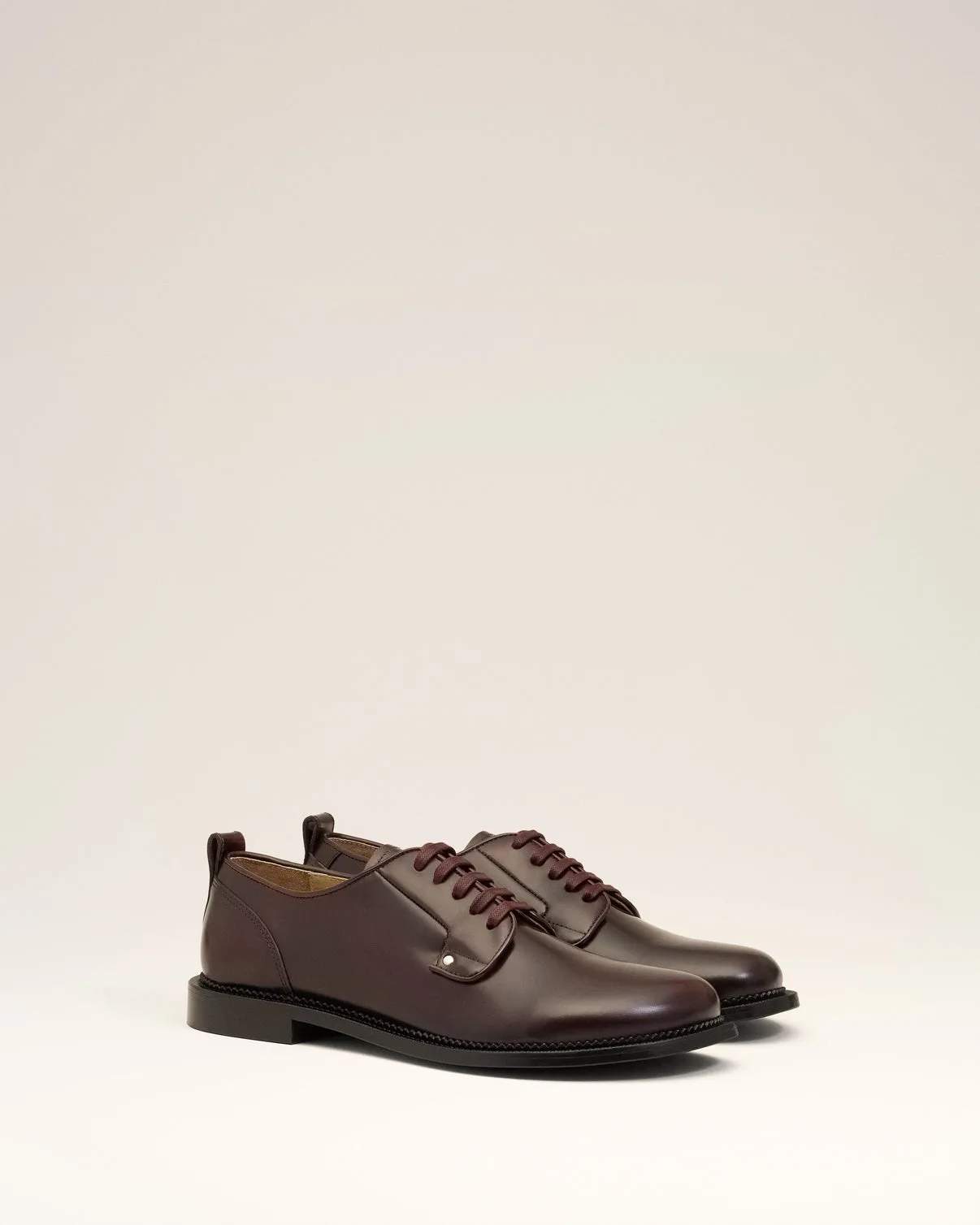 Burgundy Leather Anatomical Toe Derbies