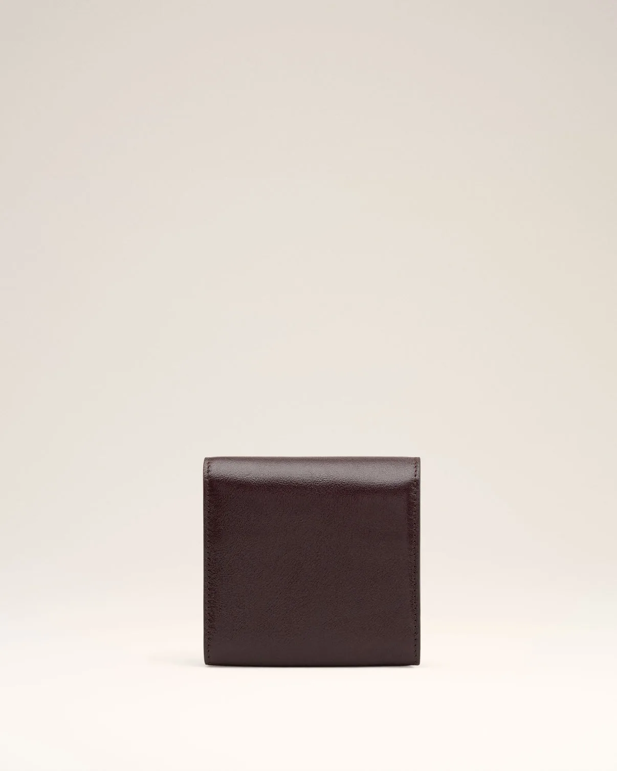 Burgundy Leather Paris Paris Compact Wallet