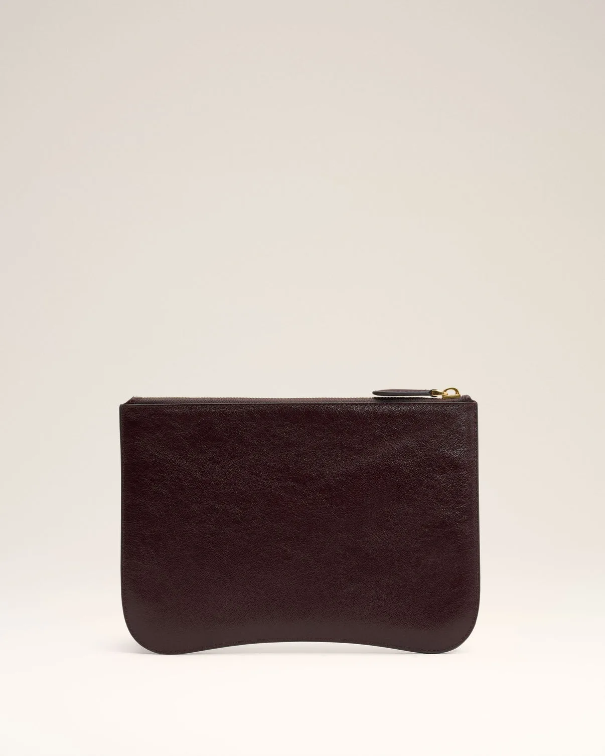 Burgundy Leather Paris Paris Pouch