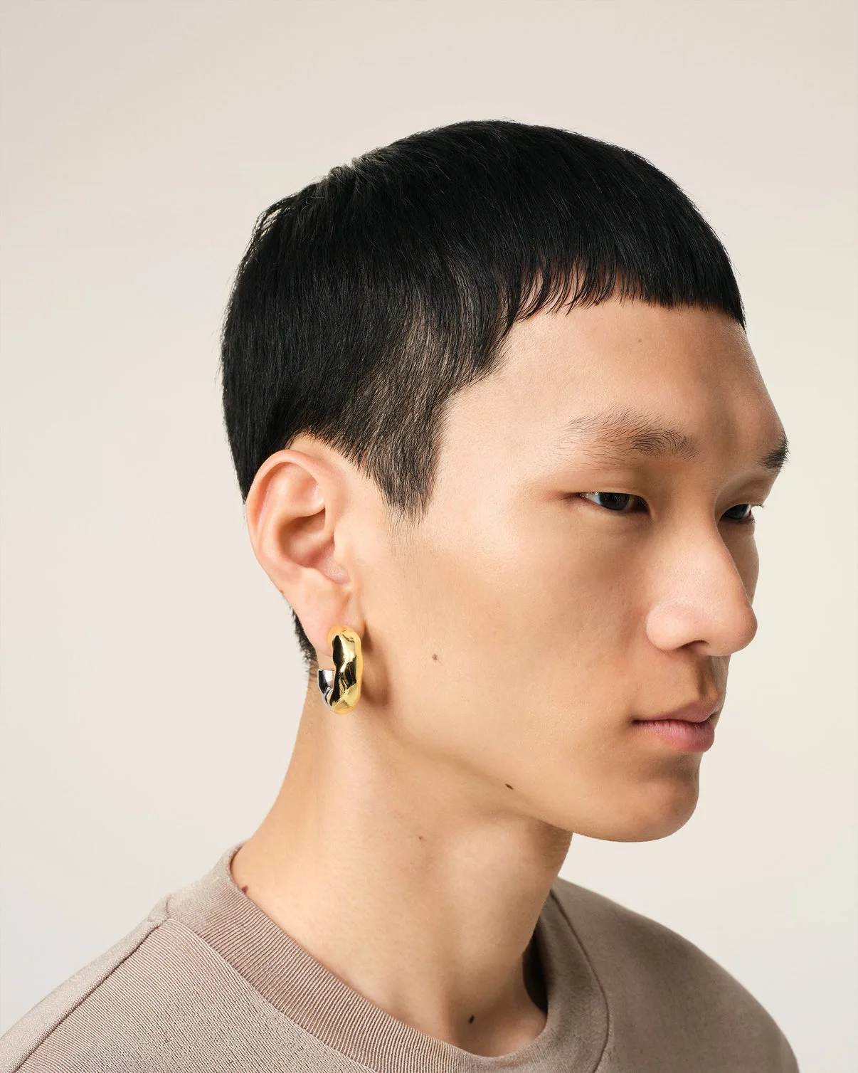 Gold Brass Dune Hoops