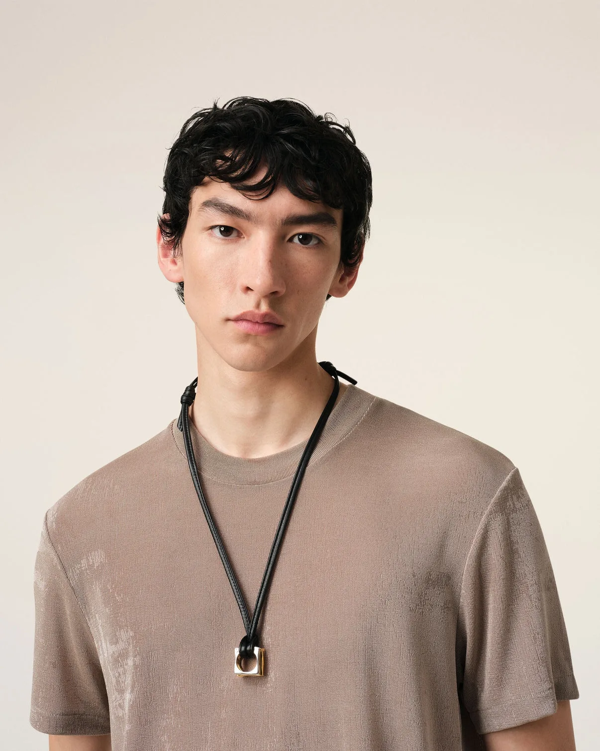 Gold Brass Dune Square Necklace