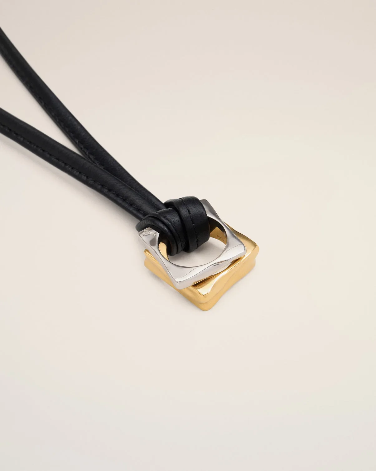 Gold Brass Dune Square Necklace