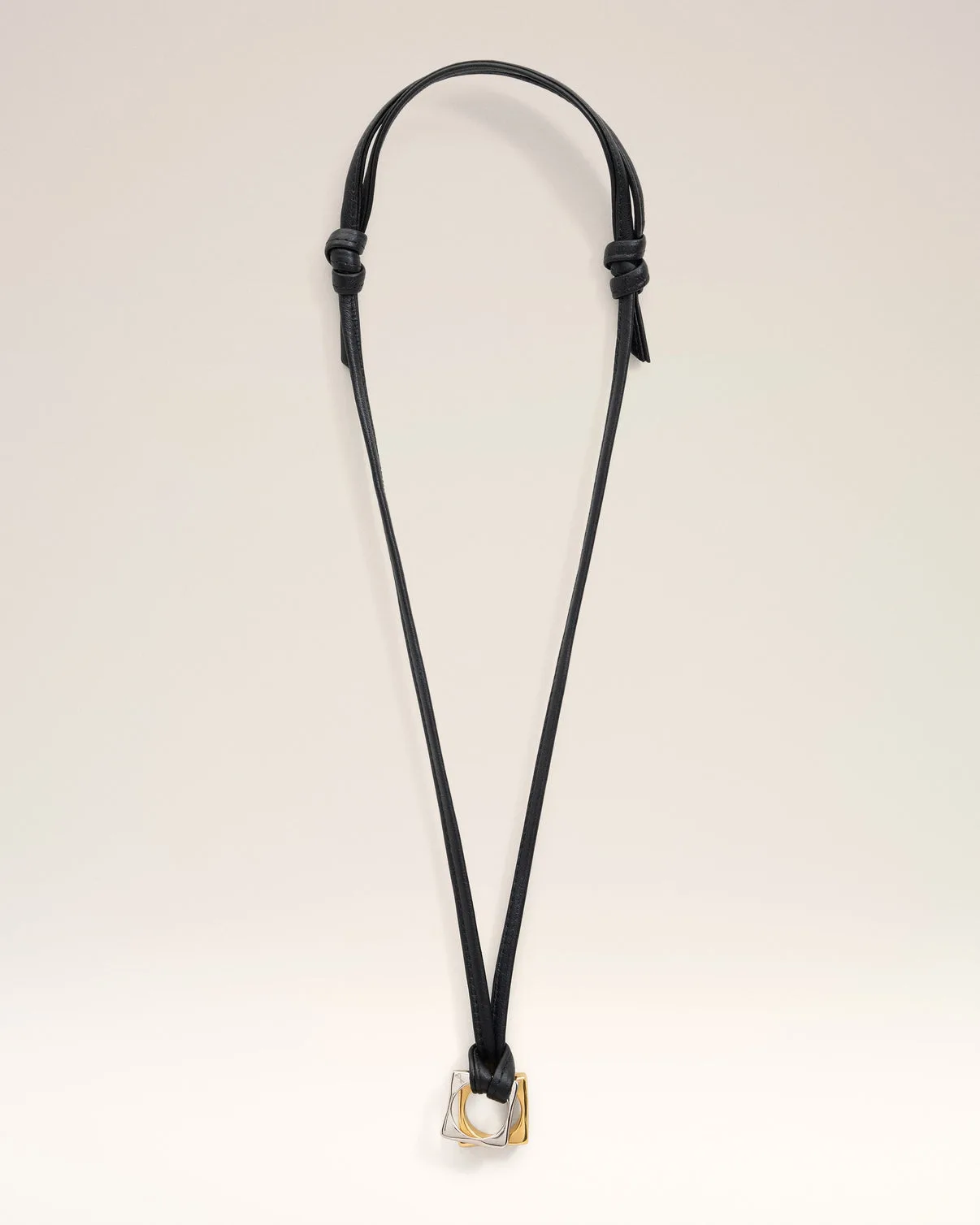 Gold Brass Dune Square Necklace
