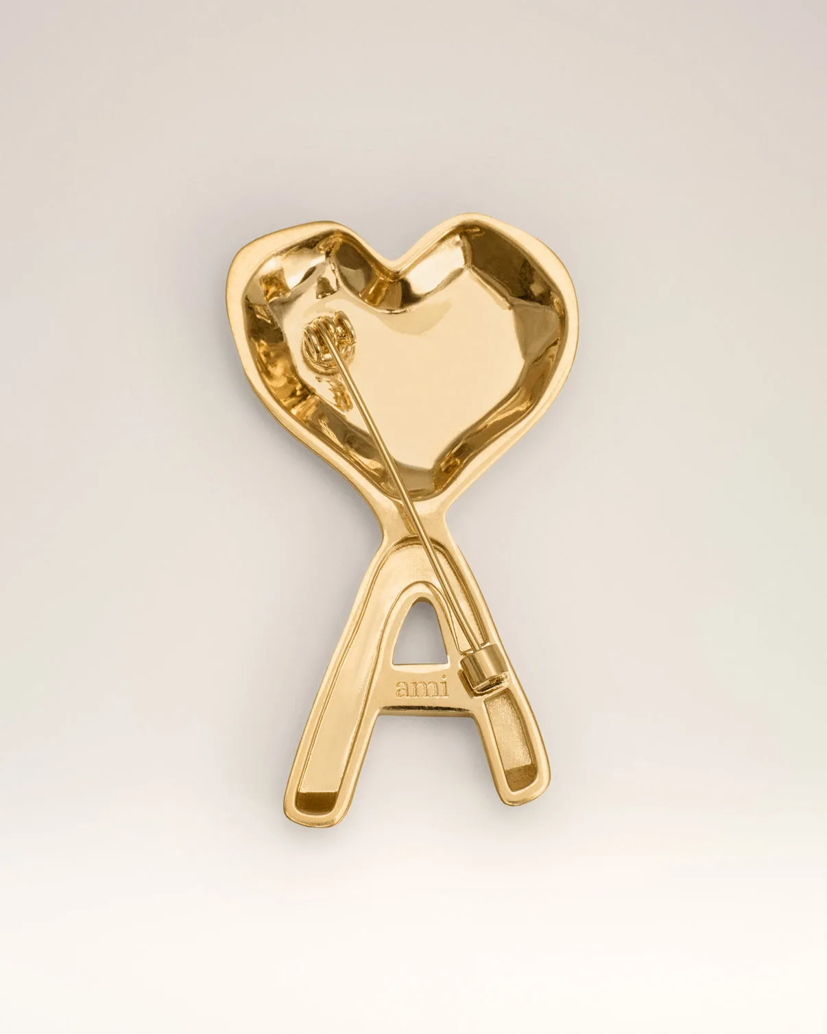 Gold Brass Hammered Pin