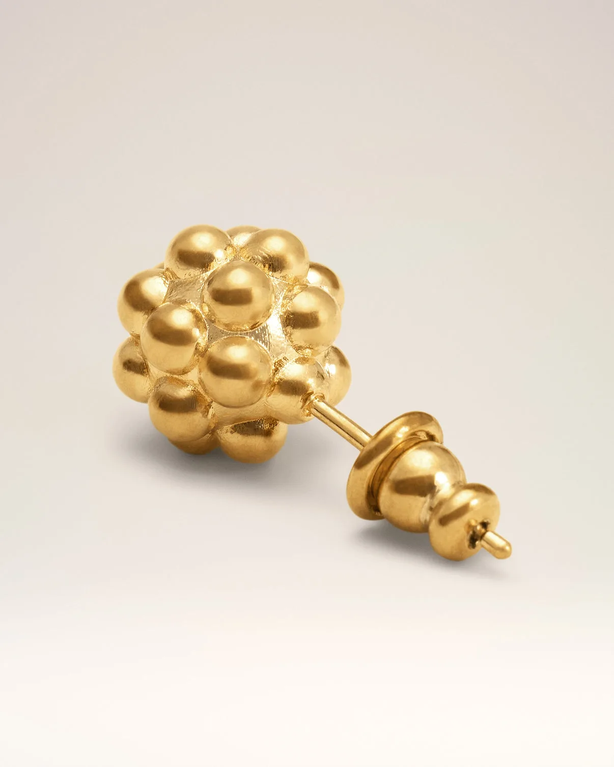 Gold Brass Pearl Studs