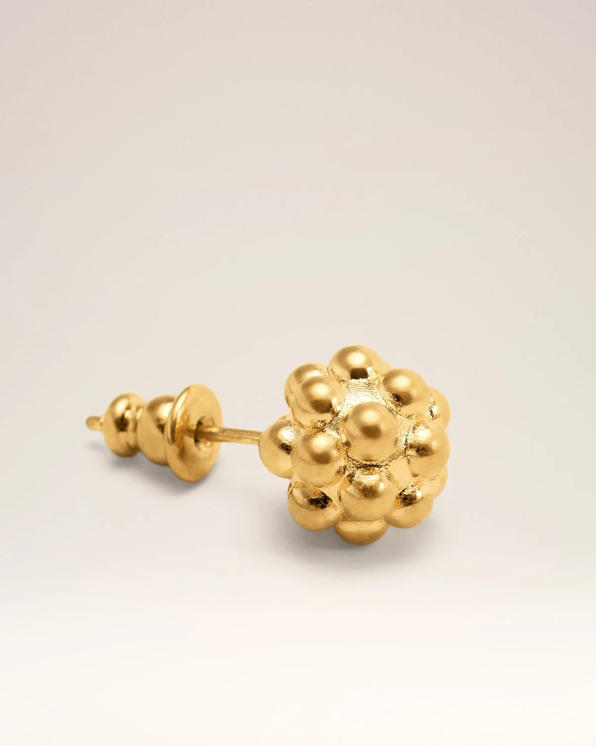 Gold Brass Pearl Studs