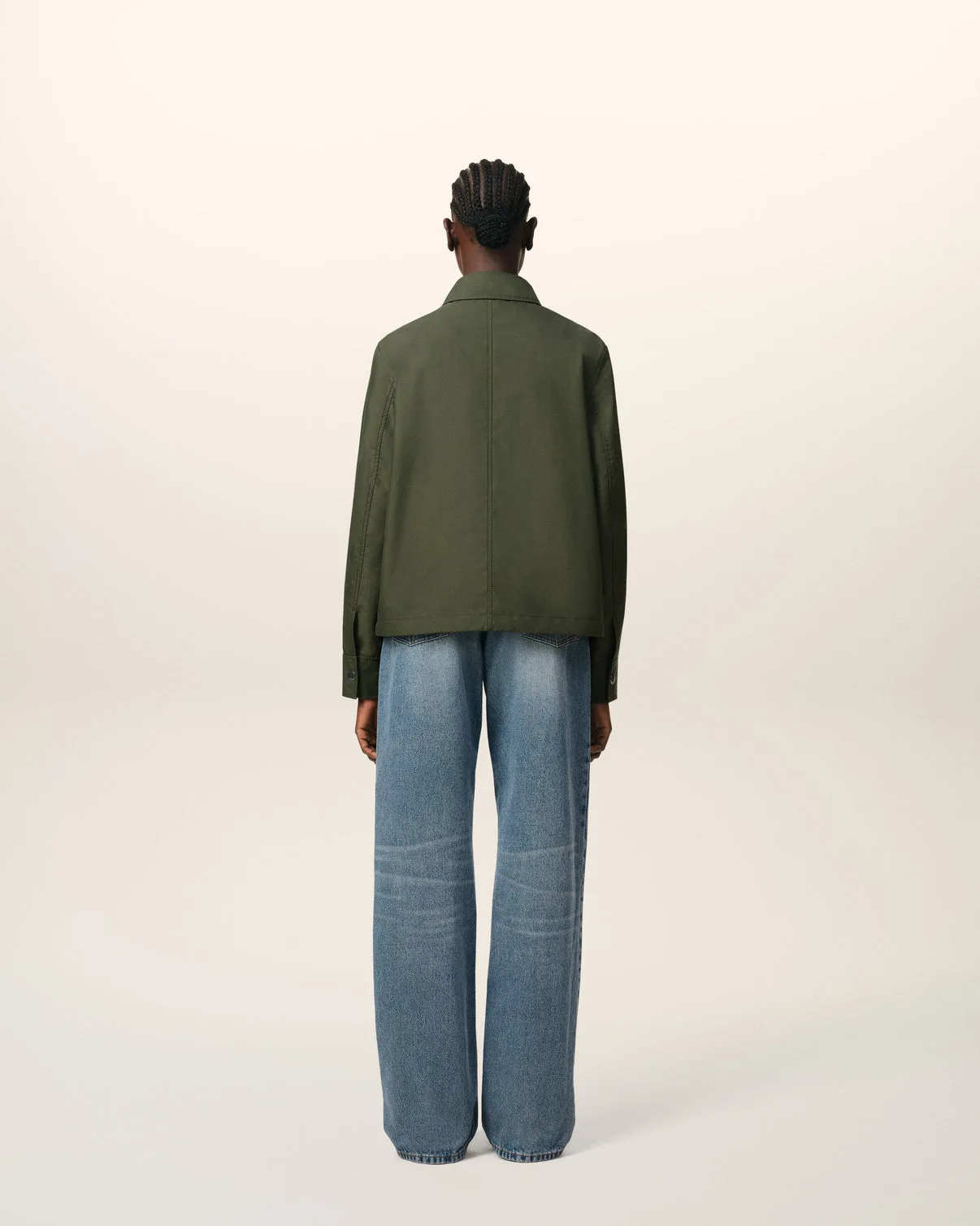 Green Buttoned Jacket