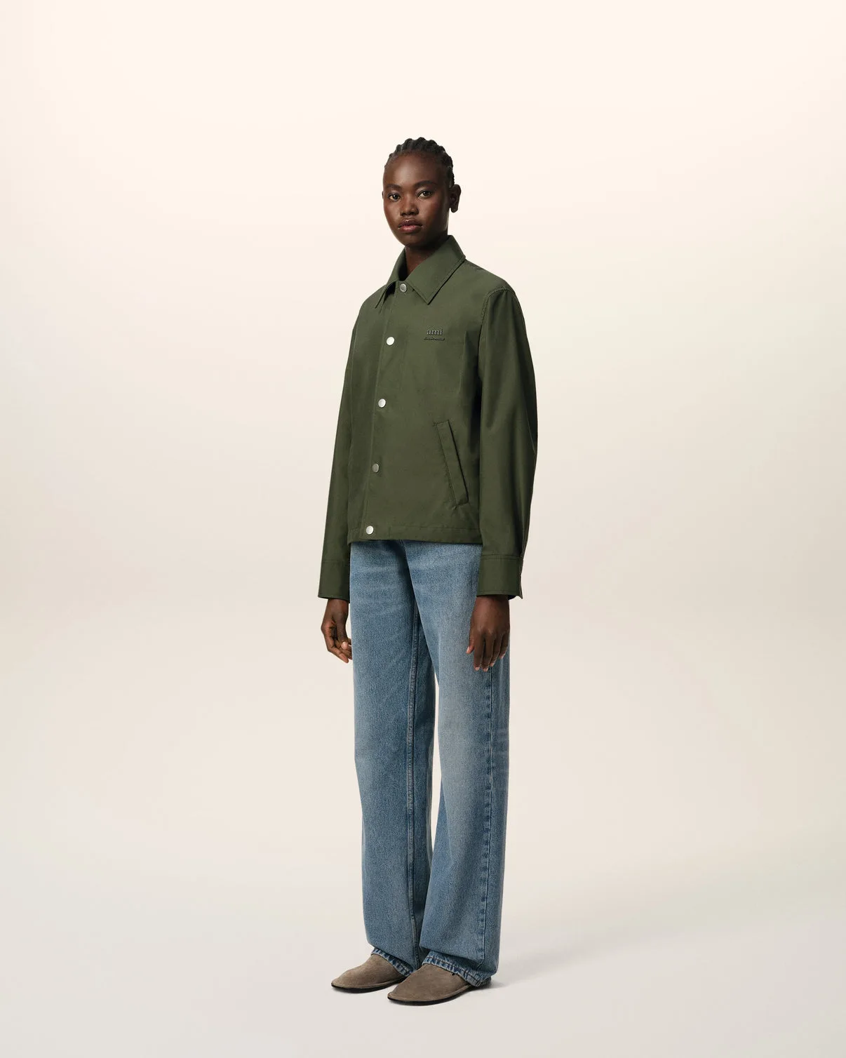 Green Buttoned Jacket
