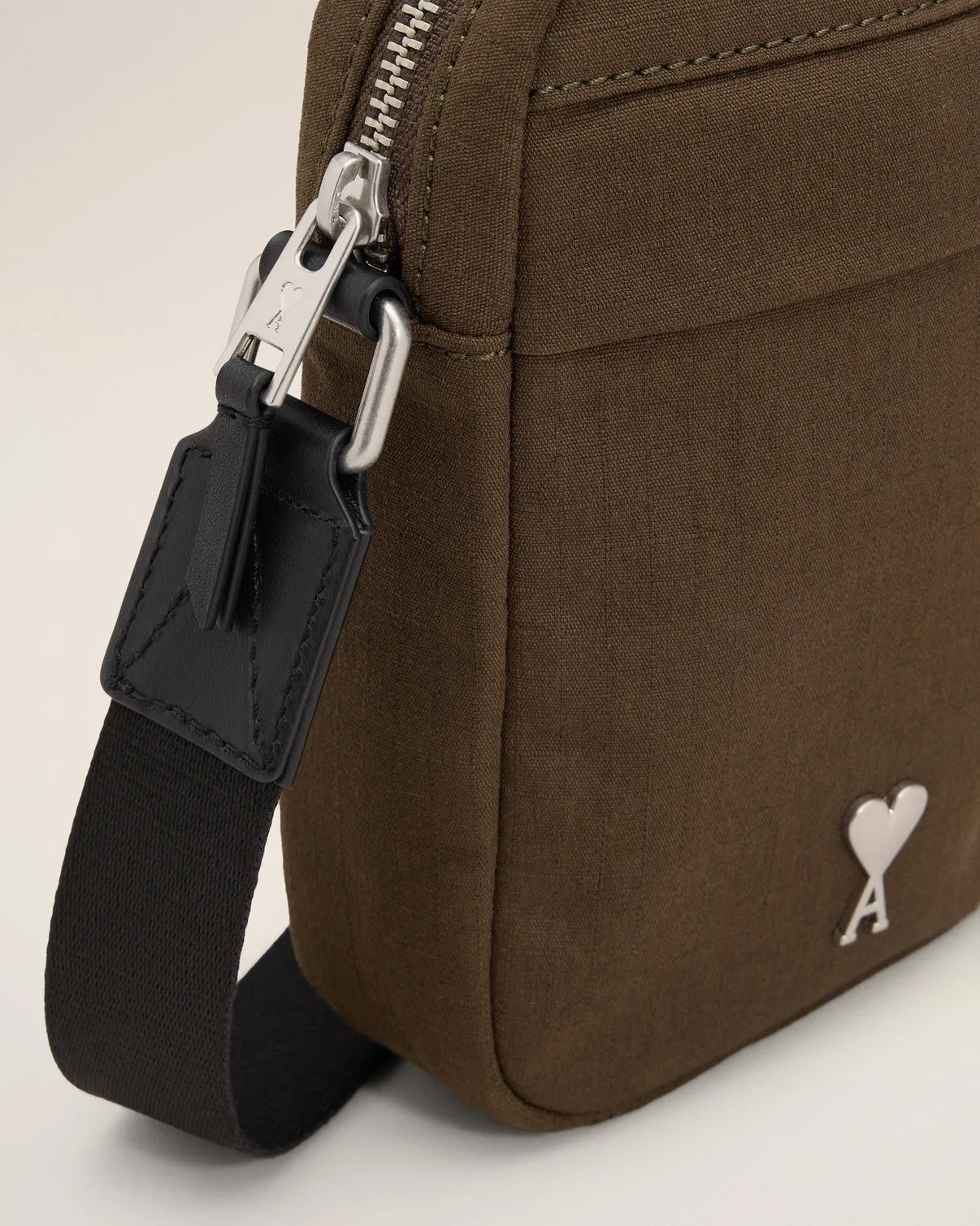 Green Canvas Small Crossbody Bag