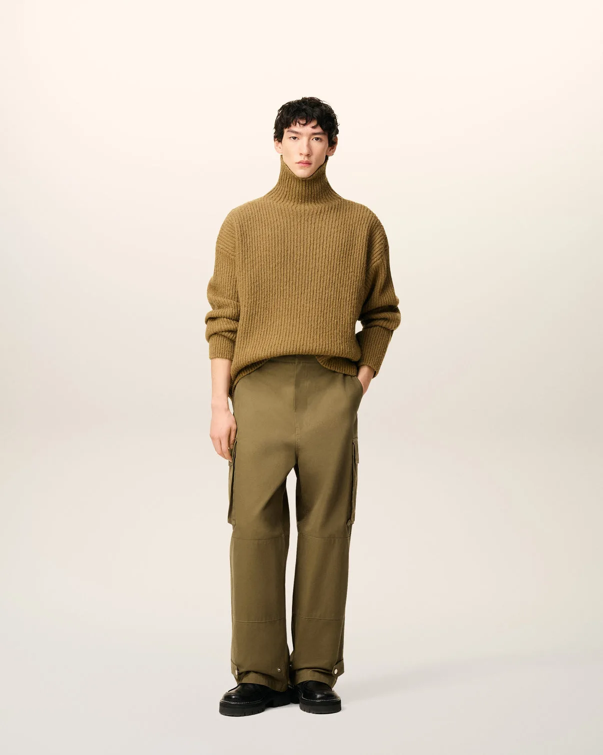 Green Cotton Cargo Pants