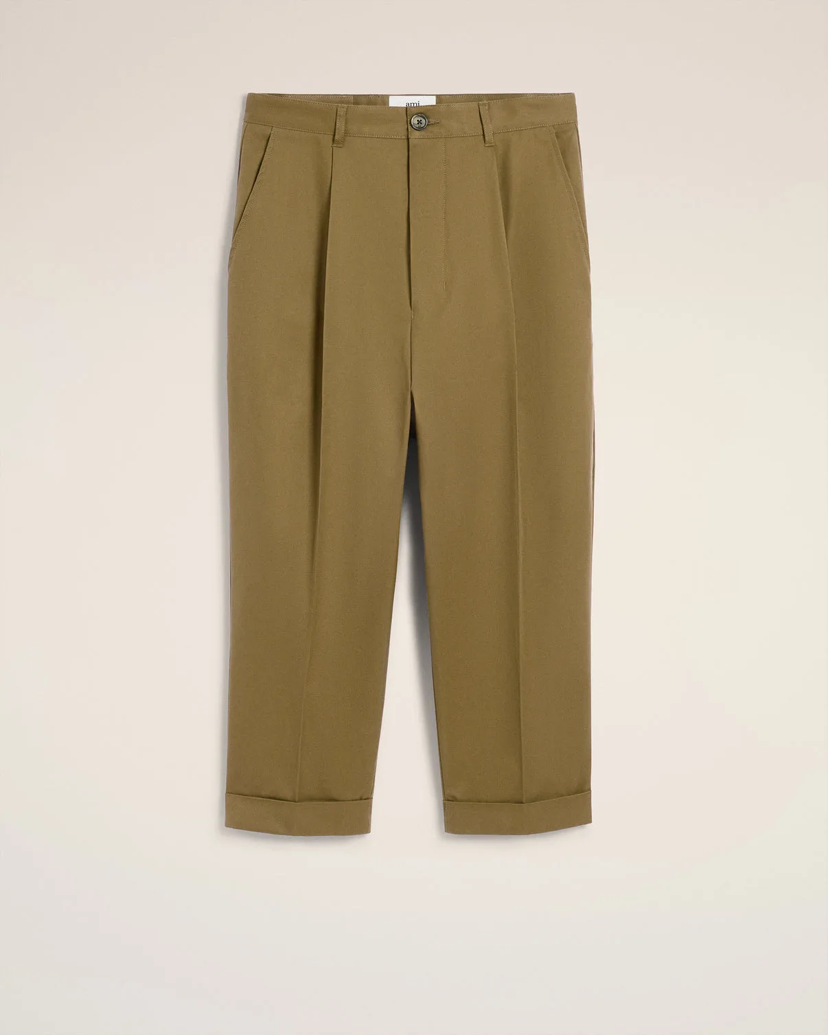 Green Cotton Carrot Oversized Pants
