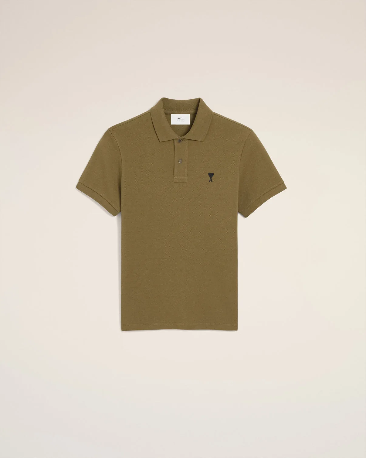 Green Cotton Contrasted Polo Shirt