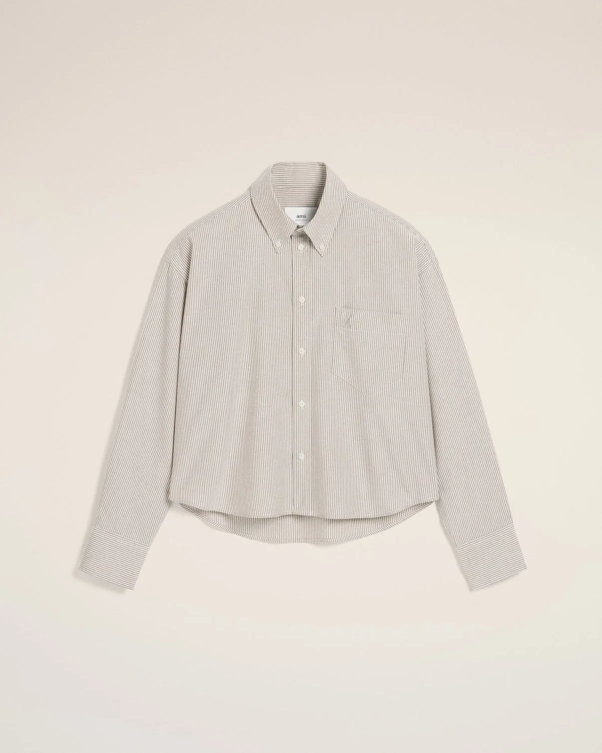 Green Cotton Cropped Oversized Shirt