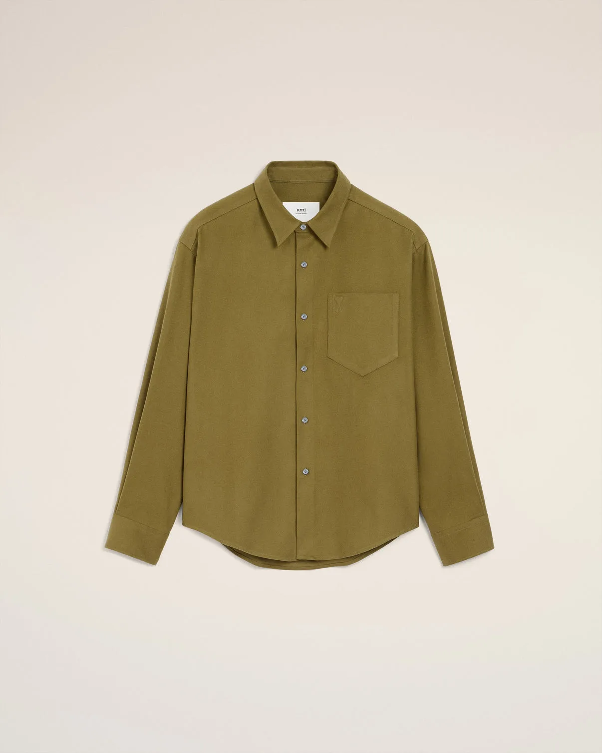 Green Cotton Embossed Boxy Shirt