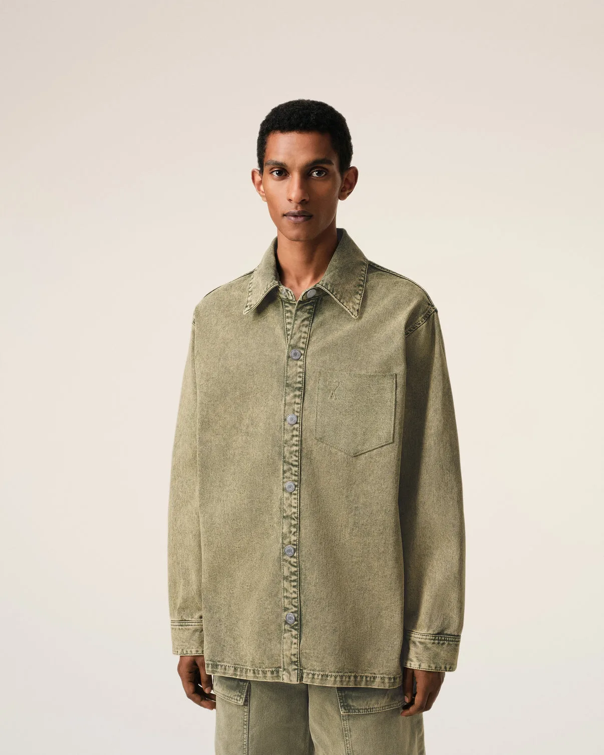 Green Cotton Overshirt
