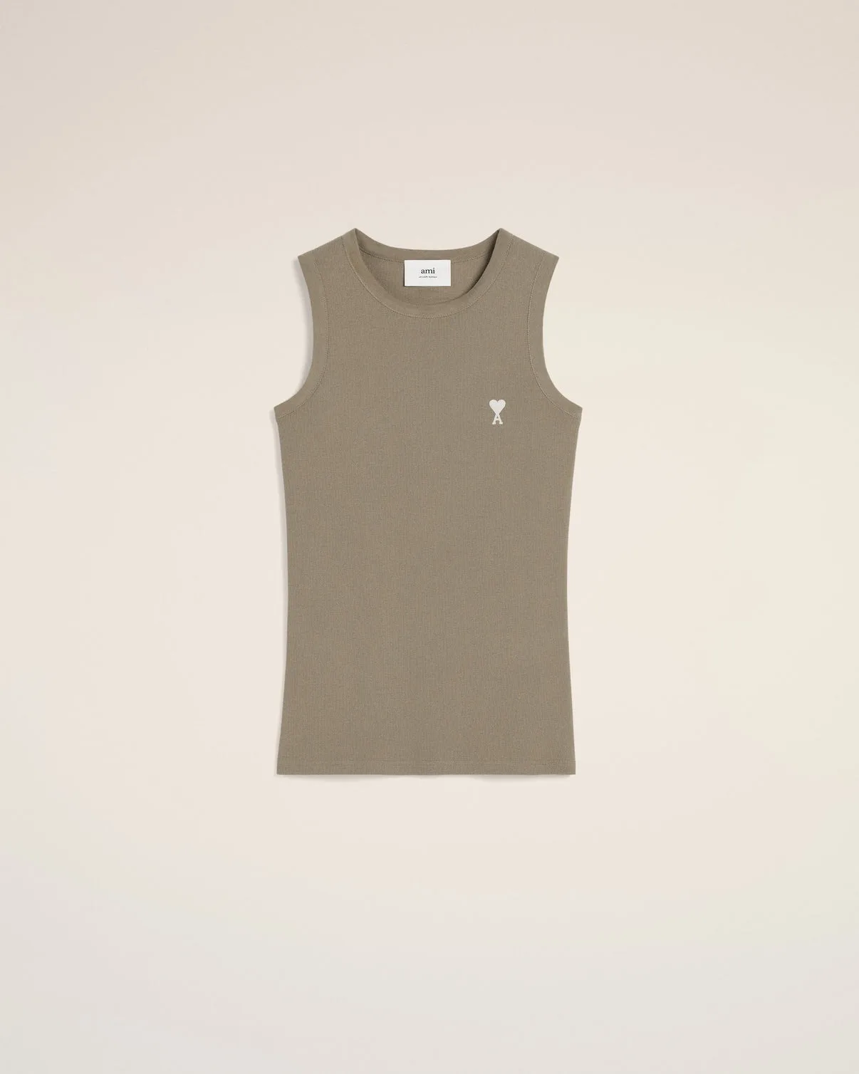 Green Cotton Rib Tanktop