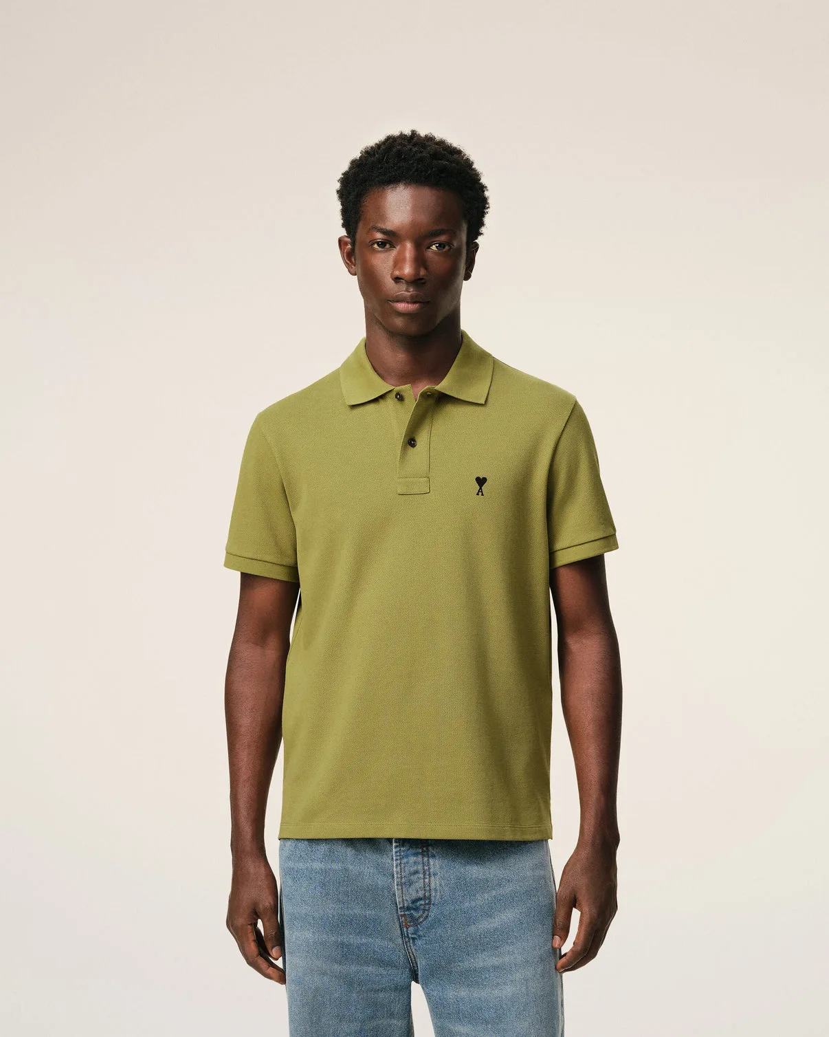 Green Cotton Short Sleeves Polo Shirt