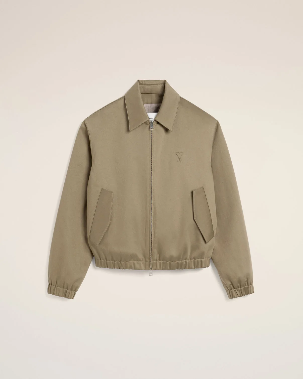 Green Cotton Zipped Jacket