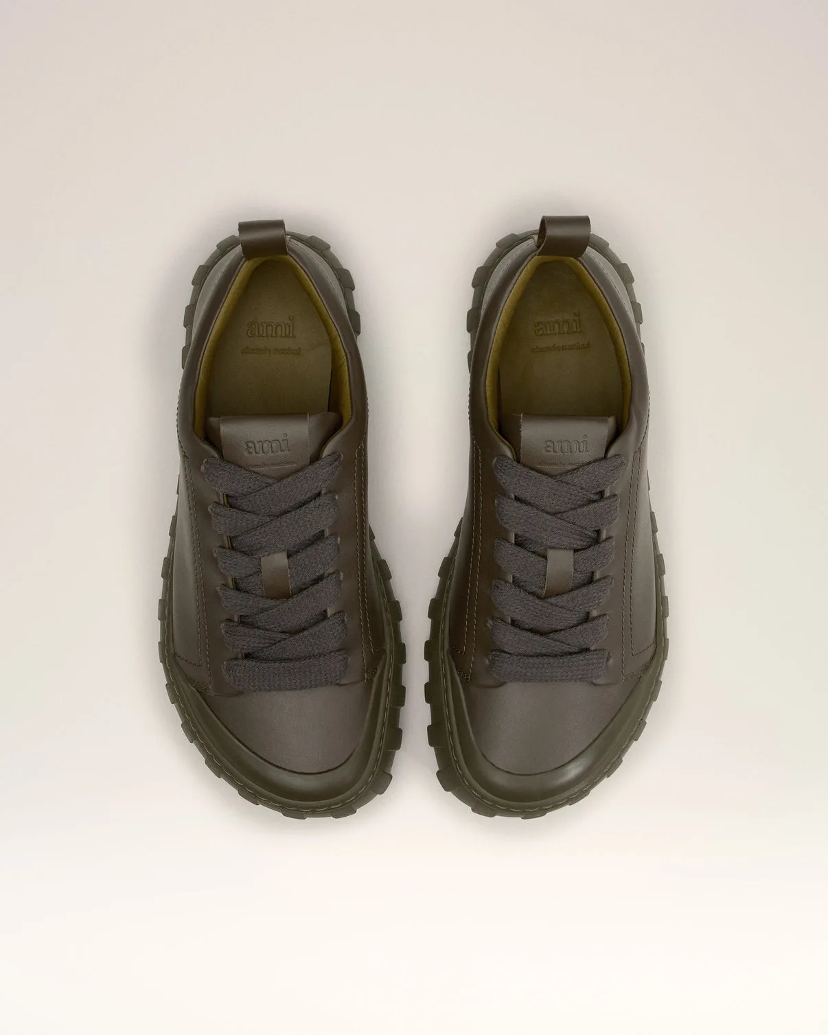 Green Leather Low Top Tempo Sneakers
