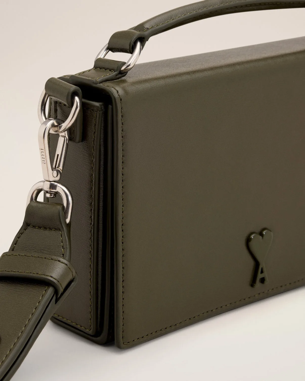 Green Leather Lunch Box Bag