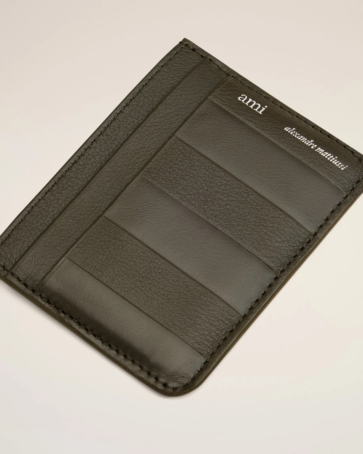 Green Leather Midi Card Holder