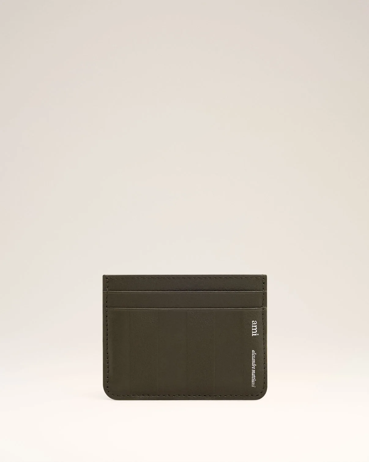 Green Leather Midi Card Holder