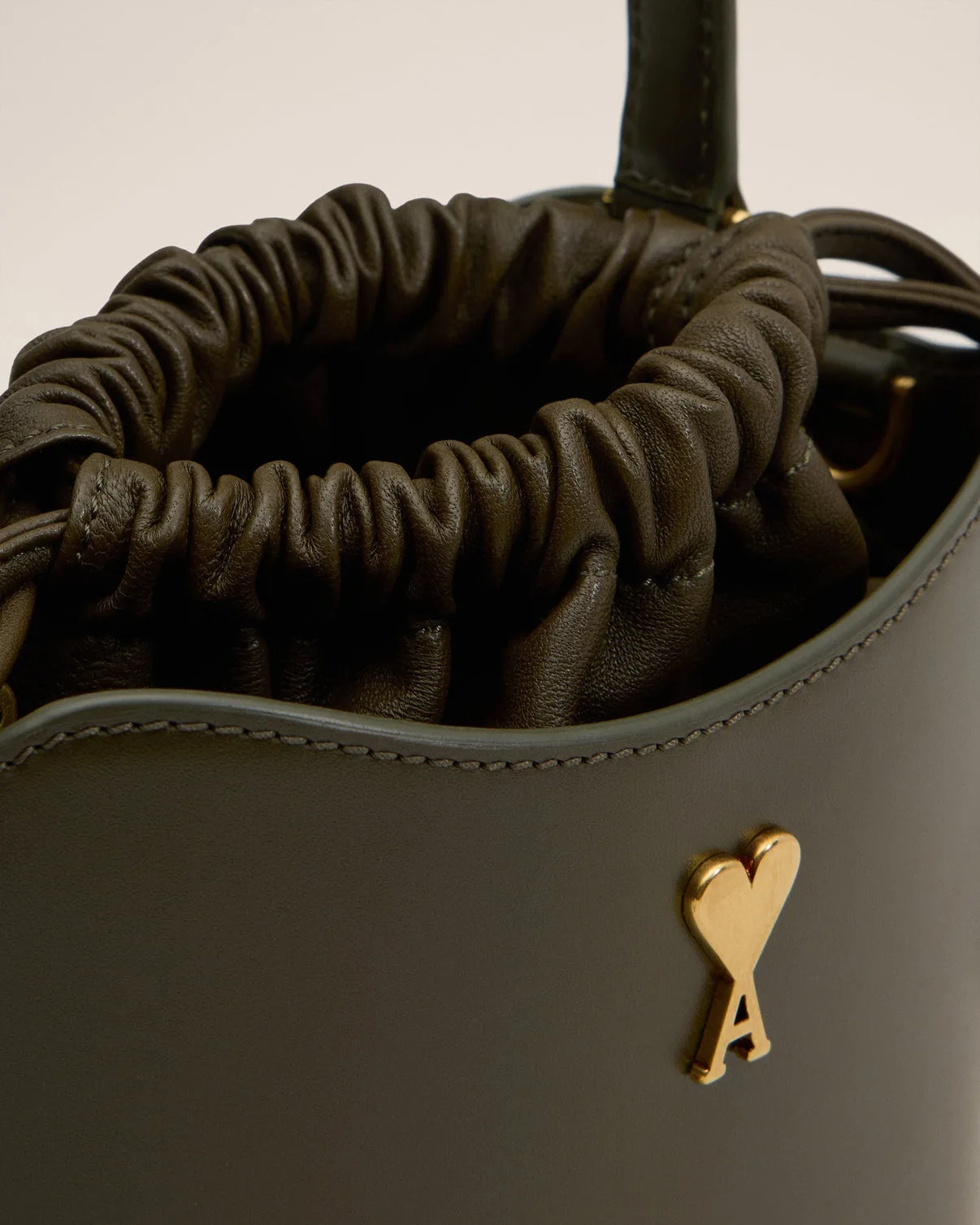 Green Leather Mini Paris Paris Bucket Bag