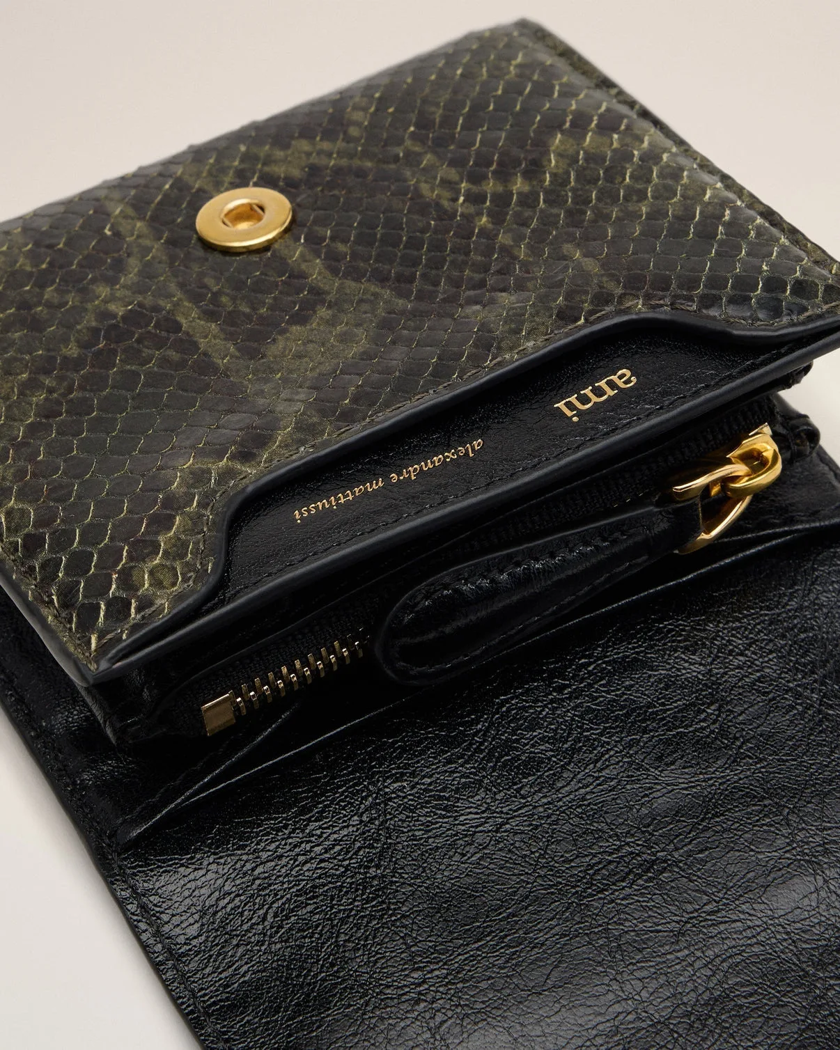 Green Leather Paris Paris Wallet
