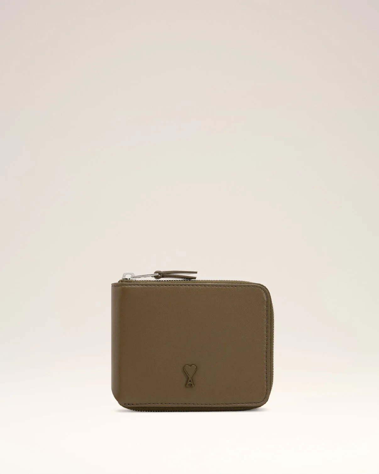 Green Smooth Leather Compact Wallet