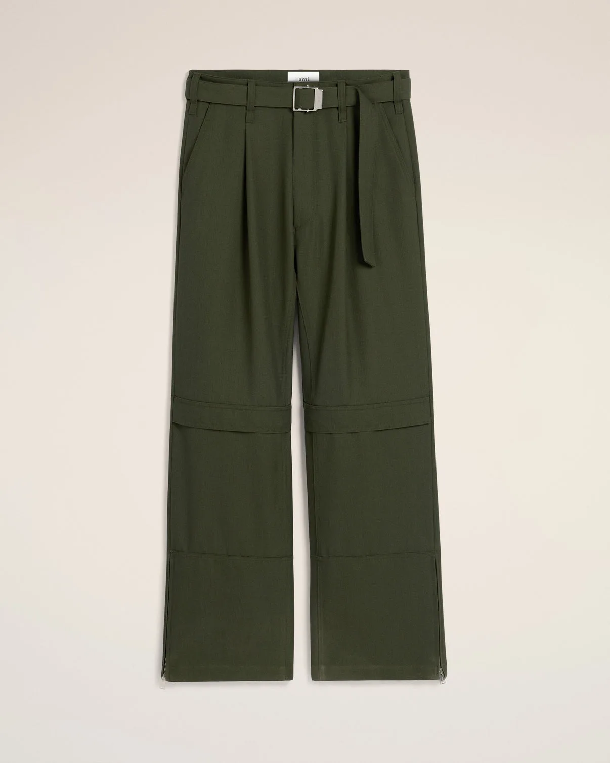 Green Wool Cargo Pants