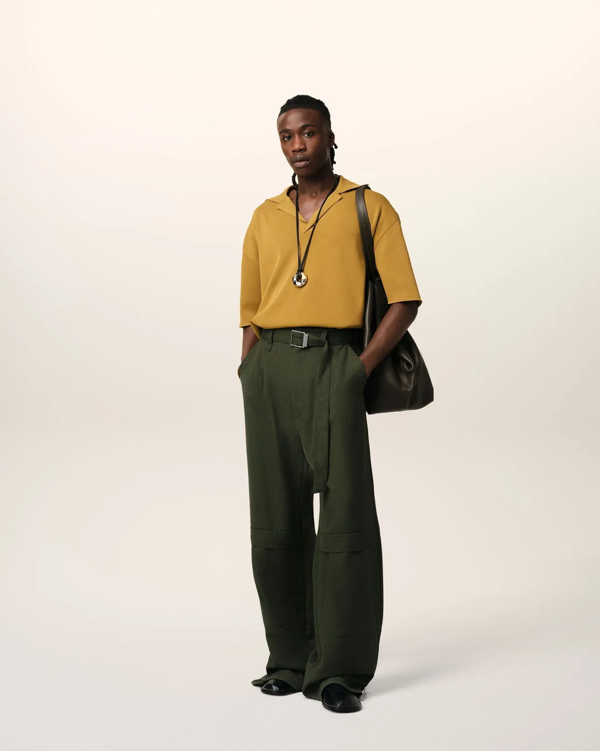Green Wool Cargo Pants