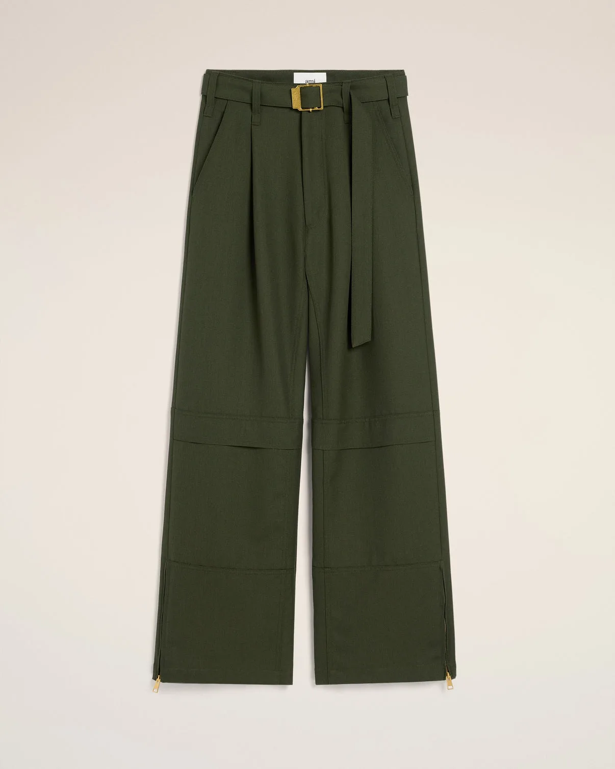 Green Wool Cargo Pants