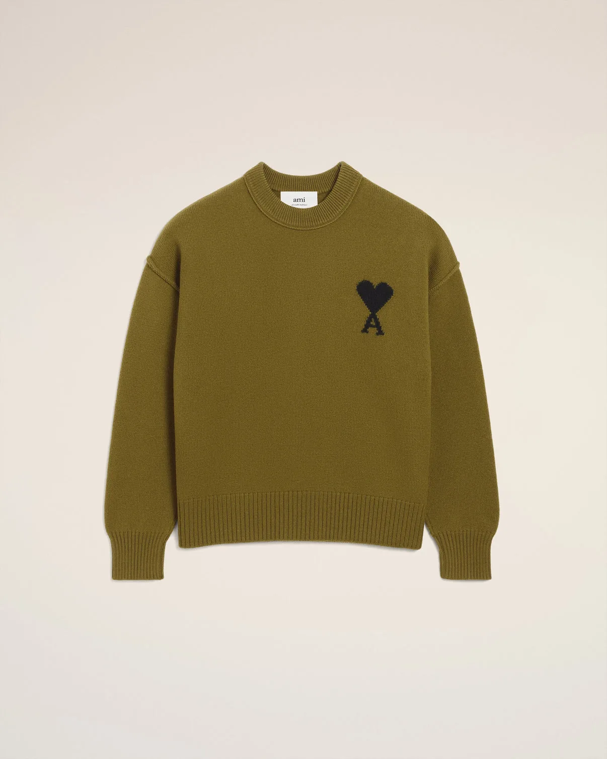 Green Wool Crewneck Sweater