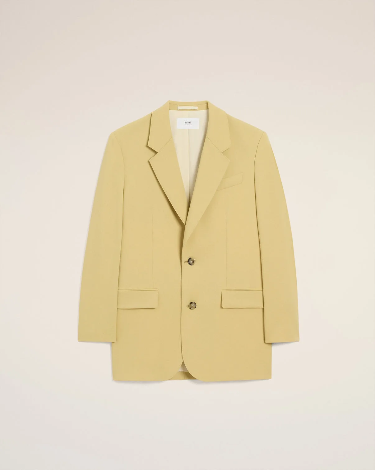 Green Wool Loose Double Breasted Jacket