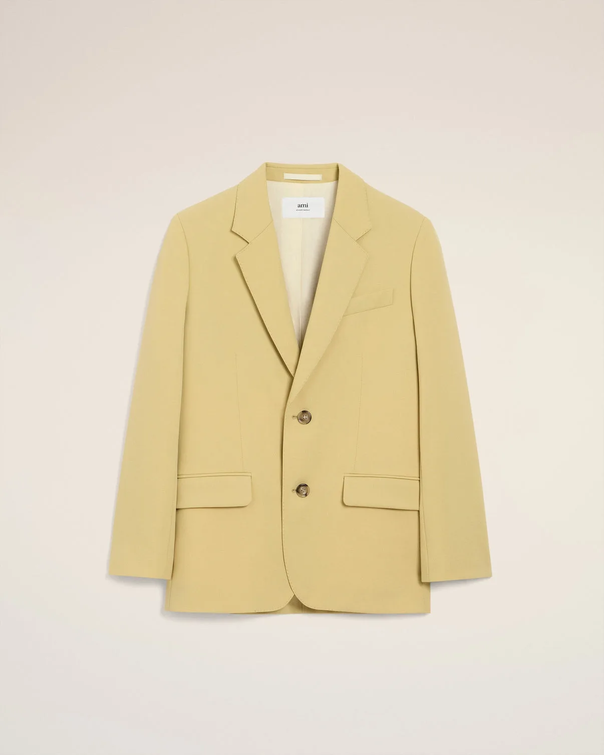 Green Wool Loose Single Breasted Jacket